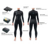 Гидрокостюм женский DAKINE WOMEN'S MISSION CHEST ZIP FULL SUIT 4/3mm Black Размер 10 DK21W43MZ (0604565436467)